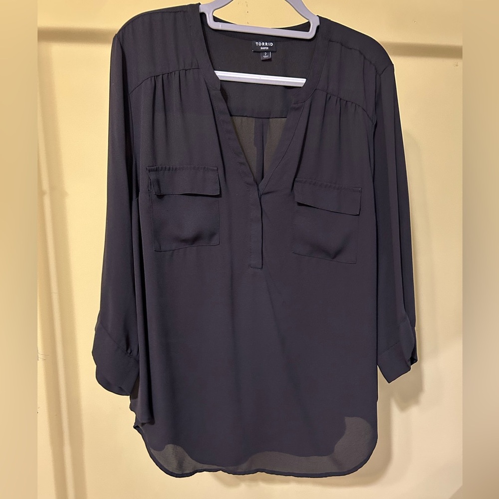 Torrid Charcoal Blouse for Women